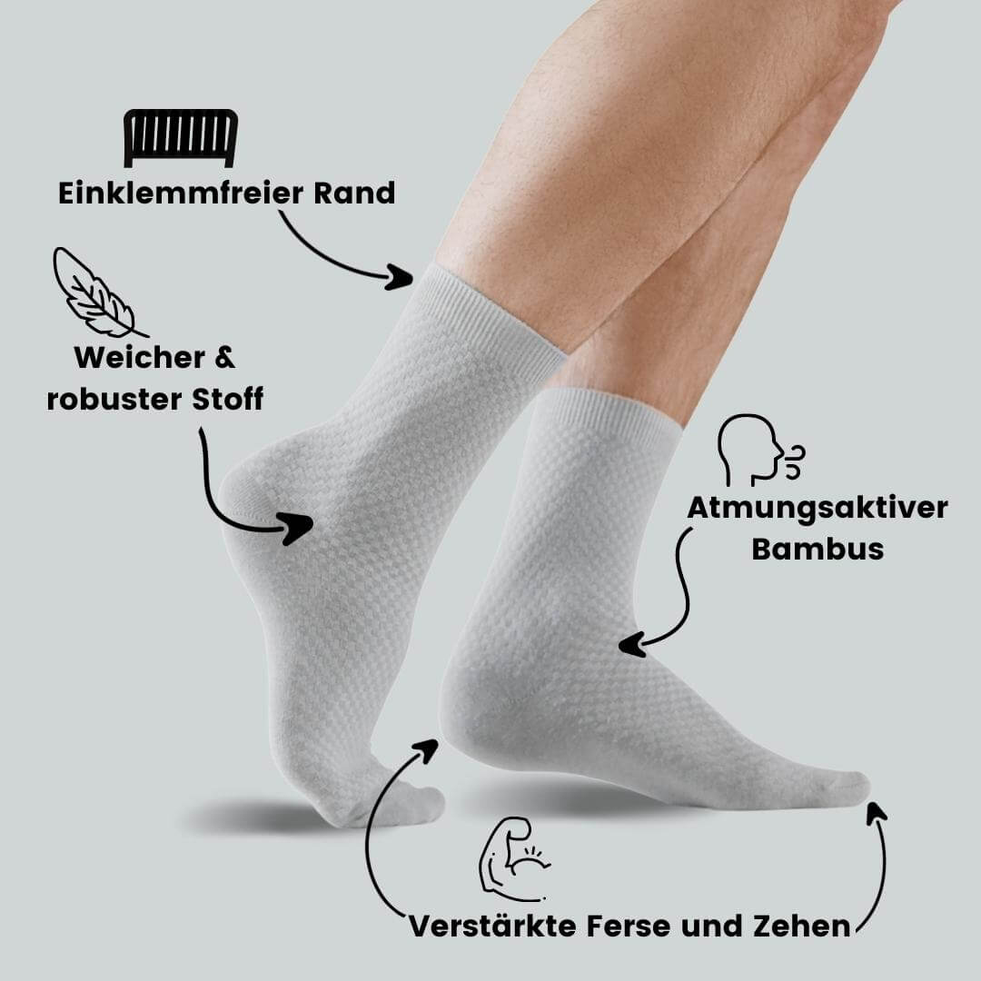 Pandasocks Bambus-Tennis Socken unisex aus nachhaltigem Bambus
